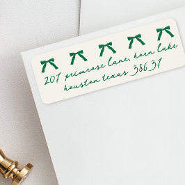 Etiqueta navidad vintage arcos de manzana verde dirección d