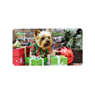 Etiqueta Navidad - Yorkie - Willie