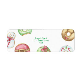 Etiqueta Navidades acuarela no galletas