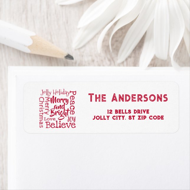 Etiqueta Navidades alegres y flacos y favoritos dicen (In situ)