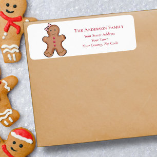 Etiqueta Navidades Bakery Gingerbread Chica Nombre