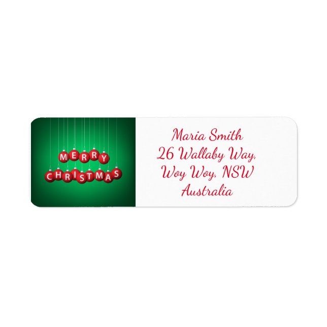 Etiqueta Navidades bauble (Frente)