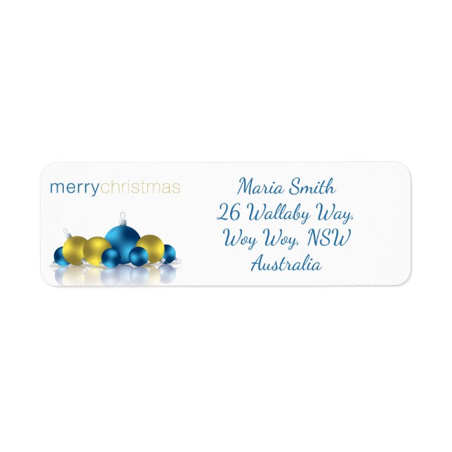 Etiqueta Navidades bauble (Frente)