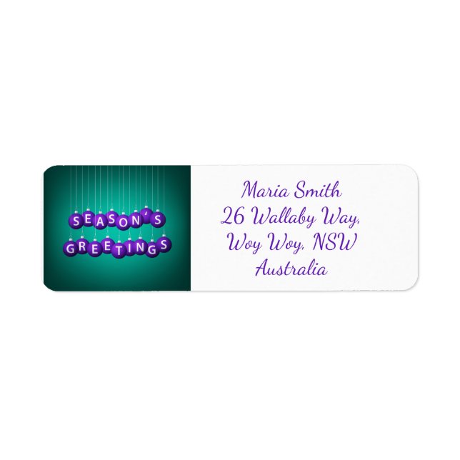 Etiqueta Navidades bauble (Frente)