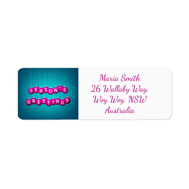 Etiqueta Navidades bauble (Frente)