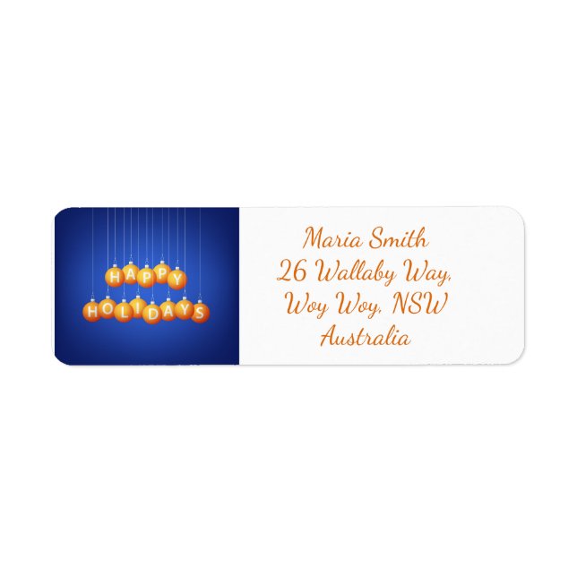 Etiqueta Navidades bauble (Frente)