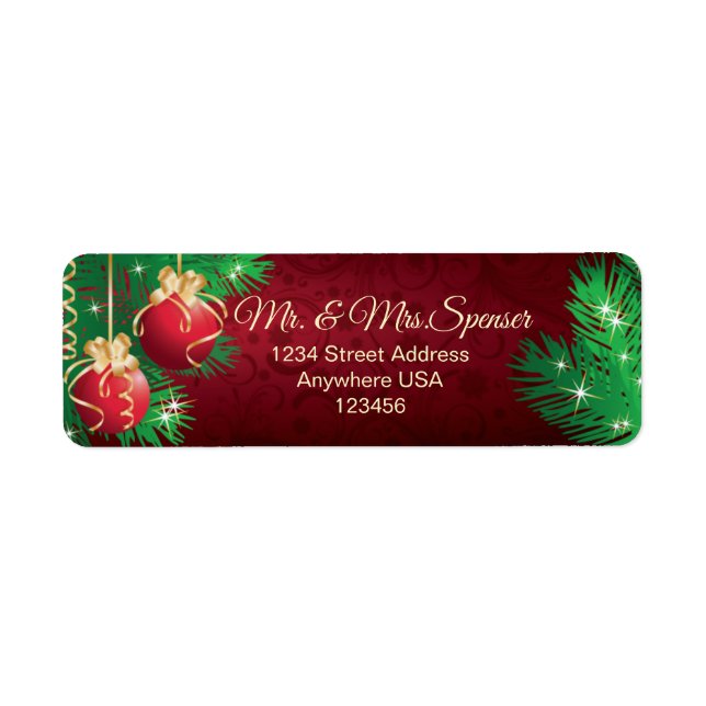 Etiqueta Navidades Baubles Pine Stars (Frente)