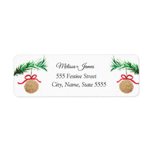 Etiqueta Navidades Baubles Vintage Retro Pine Boda