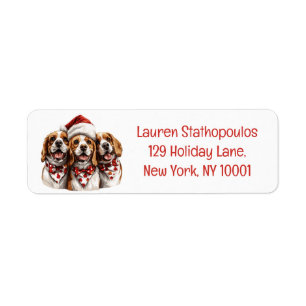 Etiqueta Navidades Beagle Dogs
