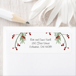 Etiqueta Navidades Berries y Garland