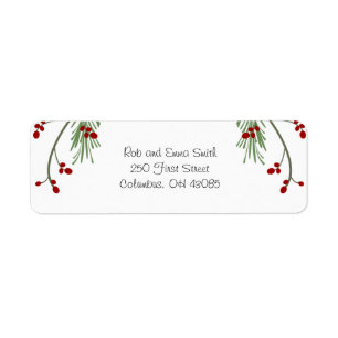 Etiqueta Navidades Berries y Garland