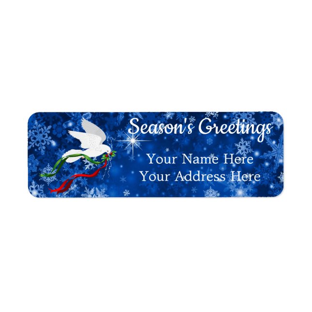 Etiqueta Navidades blancos (Frente)