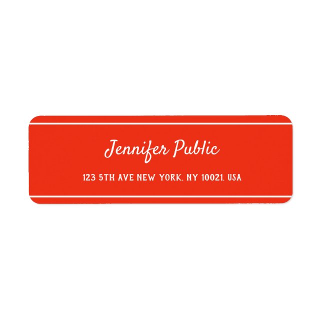 Etiqueta Navidades blancos rojos con plantilla de guión man (Frente)