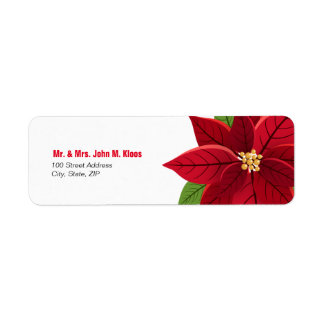 Etiqueta Navidades Boda Poinsettia