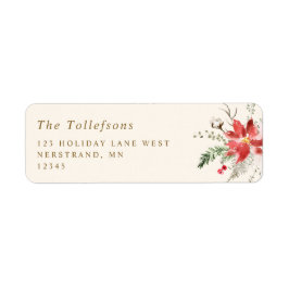 Etiqueta Navidades Boho Woodsy Elegant Return Address