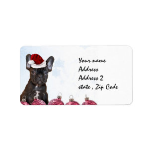 Etiqueta Navidades Bulldog francés
