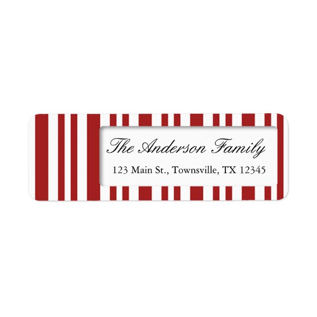 Etiqueta Navidades Candy Cane (Frente)