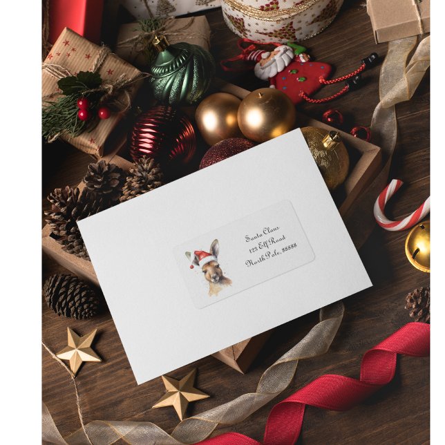 Etiqueta Navidades canguro, personalizable (Subido por el creador)