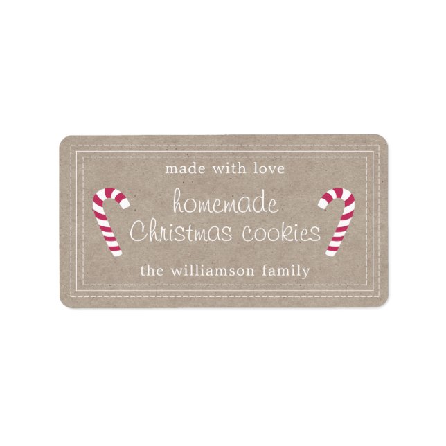 Etiqueta Navidades caseros y ruidosos galletas Kraft Paper (Frente)
