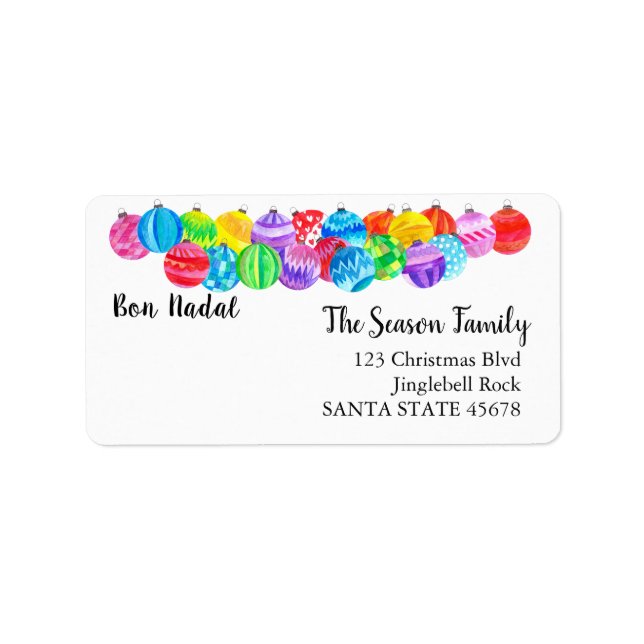 Etiqueta Navidades catalanes de Bon Nadal (Frente)