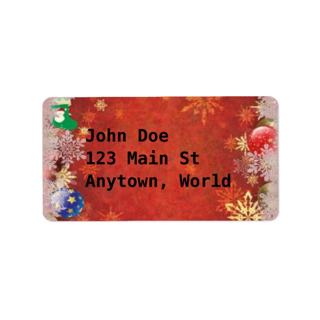 Etiqueta Navidades clásicos (Frente)