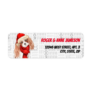 Etiqueta Navidades Cocker Spaniel Dog con nombre