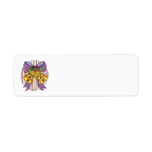 Etiqueta Navidades cortos Jingle Bells con Ribbon y Bow