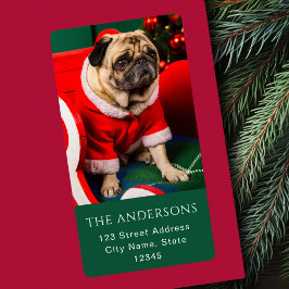 Etiqueta Navidades cortos Mascota de perro pimienta a amant