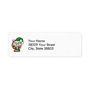 Etiqueta Navidades Cuidados Elf Holiday Personalizado capri