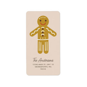 Etiqueta Navidades Cuidados Gingerbread Cookie Personalizad