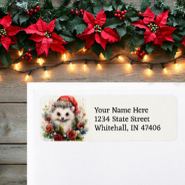 Etiqueta Navidades Cuidados Hedgehog Dirección de devolució