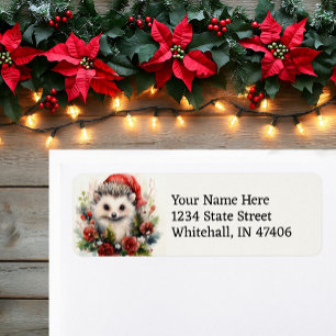 Etiqueta Navidades Cuidados Hedgehog Dirección de devolució