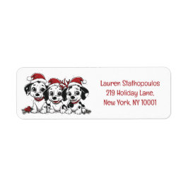 Etiqueta Navidades Dalmatian Dogs