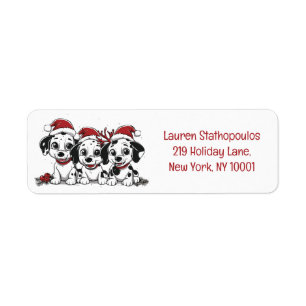 Etiqueta Navidades Dalmatian Dogs