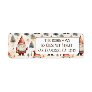 Etiqueta Navidades de acuarela Santa Claus 2- dirección de 