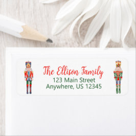 Etiqueta Navidades de Ballet Nutcracker de Acuarela