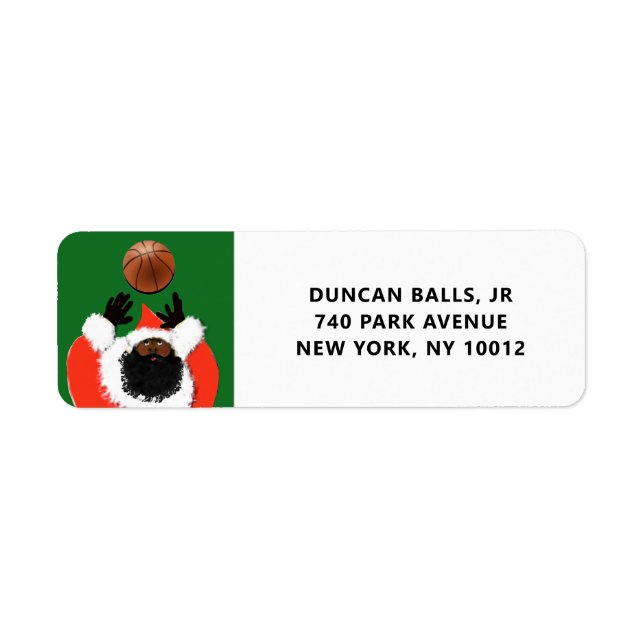 Etiqueta Navidades de baloncesto (Frente)