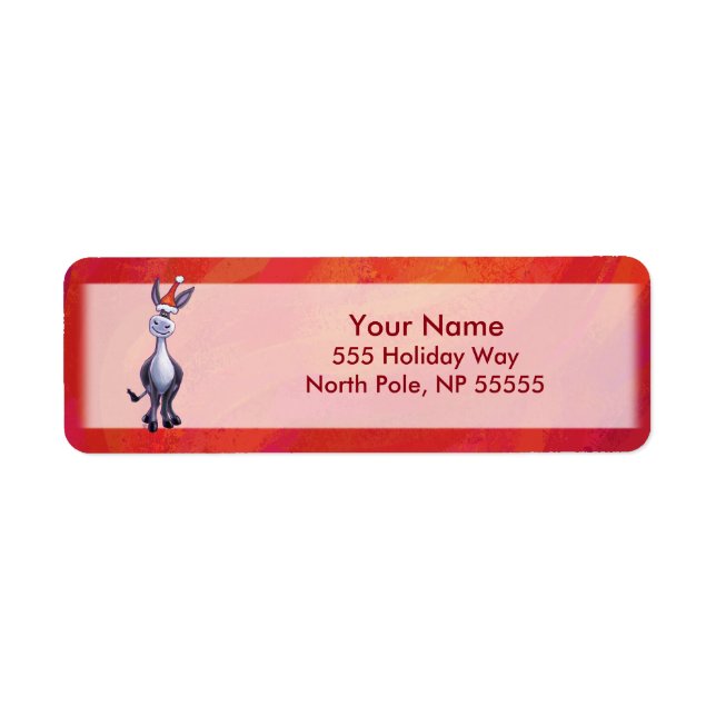 Etiqueta Navidades de burro (Frente)