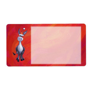 Etiqueta Navidades de burro