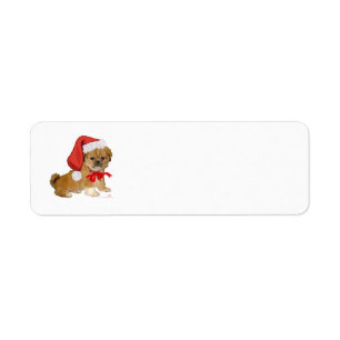 Etiqueta Navidades de Cachorros de Pekín