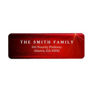 Etiqueta Navidades de copos de nieve rojos modernos con pun