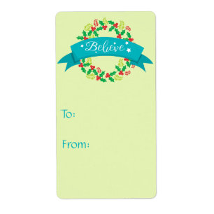 Etiqueta Navidades de Creer Verde Claro