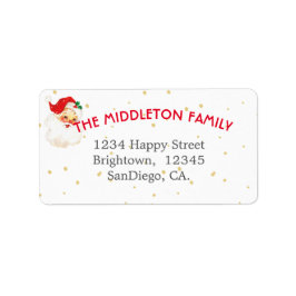 Etiqueta Navidades de familia Jolly Santa Claus