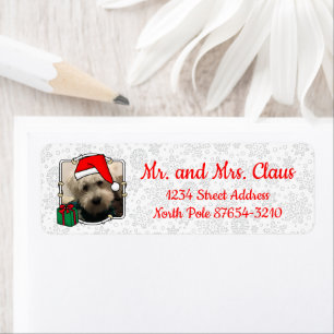 Etiqueta Navidades de fotografía personalizado Santa Hat Ma