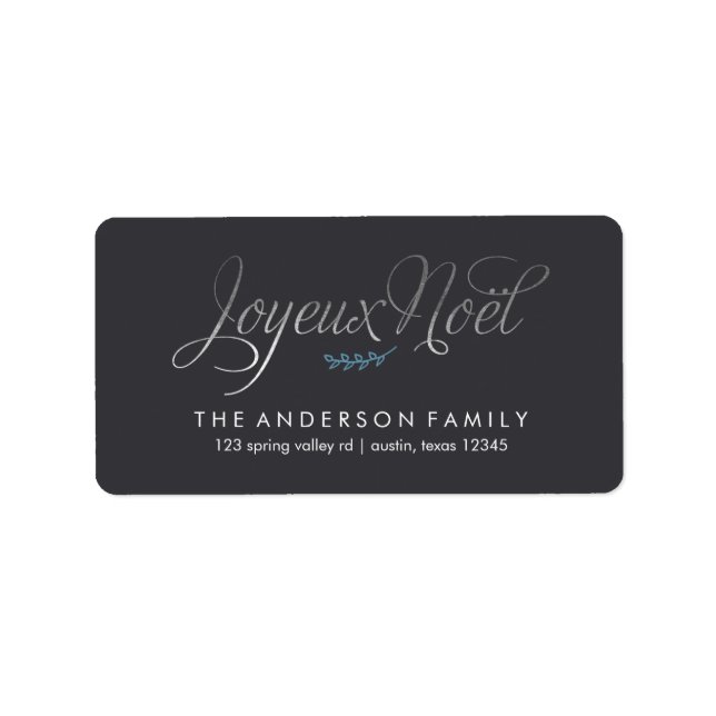 Etiqueta Navidades de Francia de Joyeux Noel (Frente)