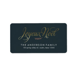 Etiqueta Navidades de Francia de Joyeux Noel