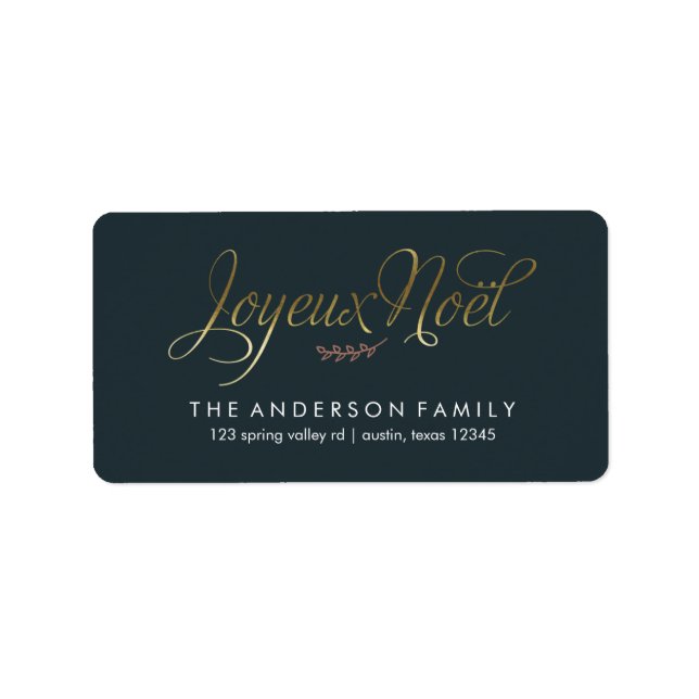 Etiqueta Navidades de Francia de Joyeux Noel (Frente)