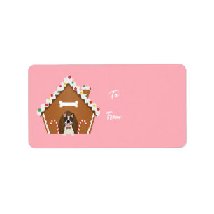 Etiqueta Navidades de Gingerbread Dog House