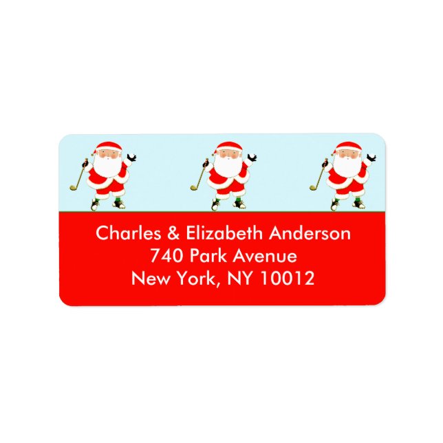 Etiqueta Navidades de golf (Frente)