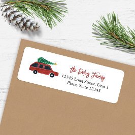 Etiqueta Navidades de Ilustracion minimalista de coches de